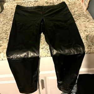 Faux leather pants